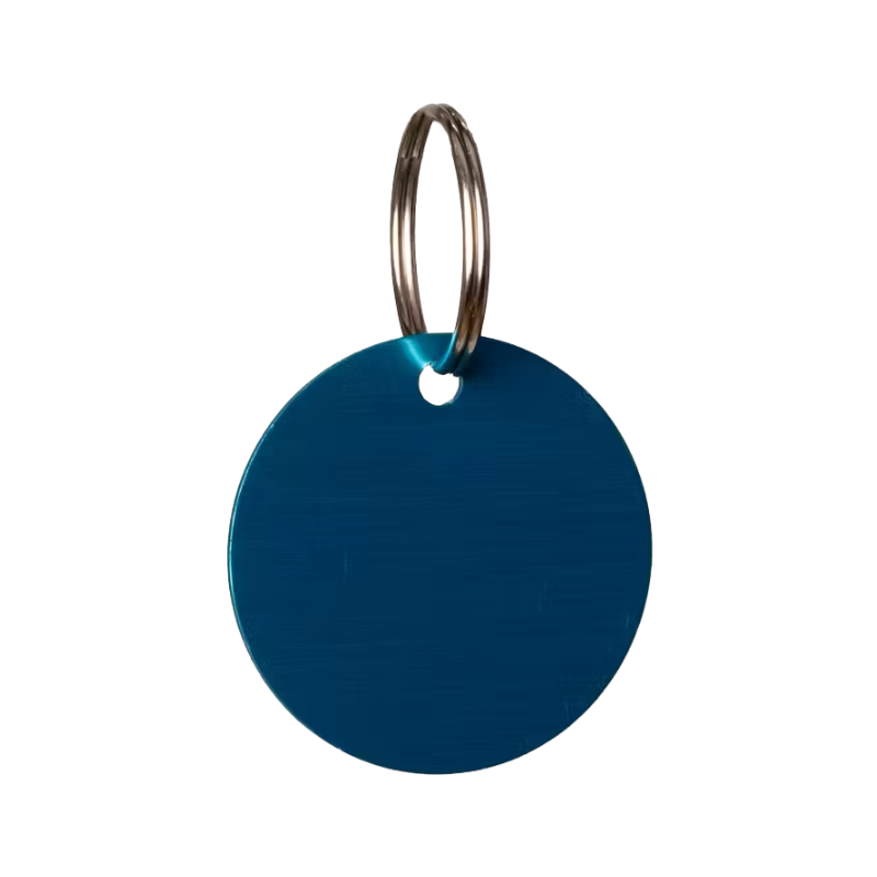 Grooming Deluxe - Médaille à graver ronde light blue | - Ohlala