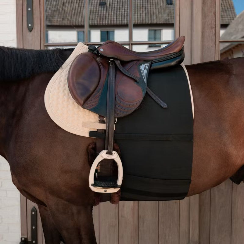 Grooming Deluxe - Ceinture ventrale pour cheval noir | - Ohlala