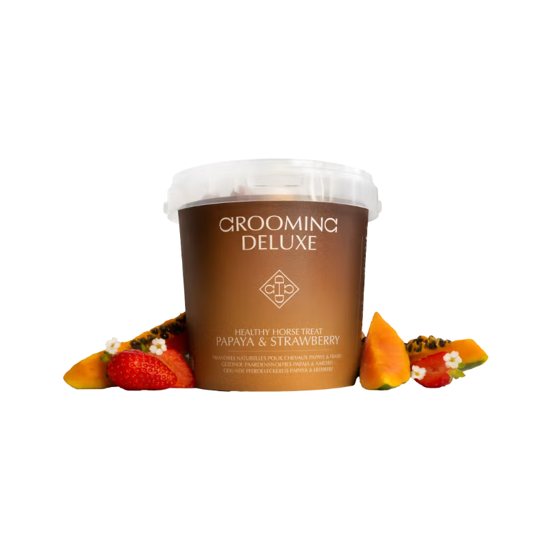 Grooming Deluxe - Friandises naturelles pour chevaux papaye/ fraise | - Ohlala