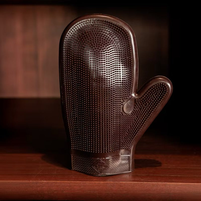 Grooming Deluxe - Gant de Grooming en caoutchouc brun | - Ohlala