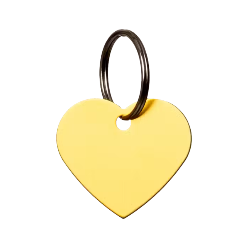 Grooming Deluxe - Médaille à graver coeur doré | - Ohlala