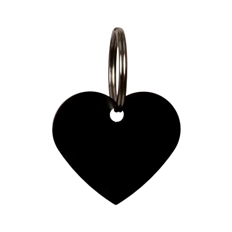 Grooming Deluxe - Médaille à graver coeur noir | - Ohlala