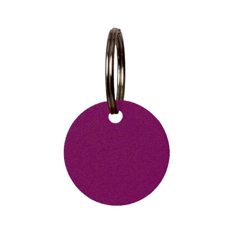 Grooming Deluxe - Médaille à graver ronde violet | - Ohlala
