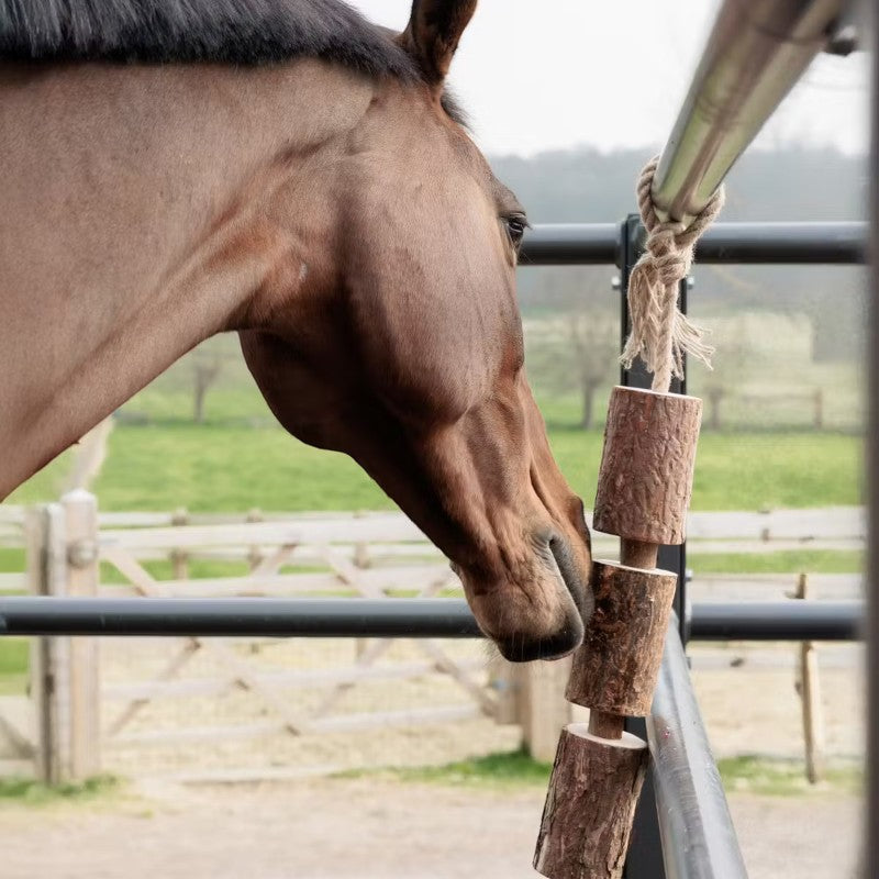 Grooming Deluxe - Jouet en bois relaxant pour cheval Nature | - Ohlala