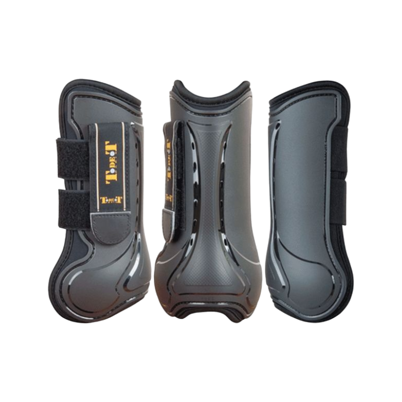 TdeT - Guêtres ouvertes Design noir x2 | - Ohlala