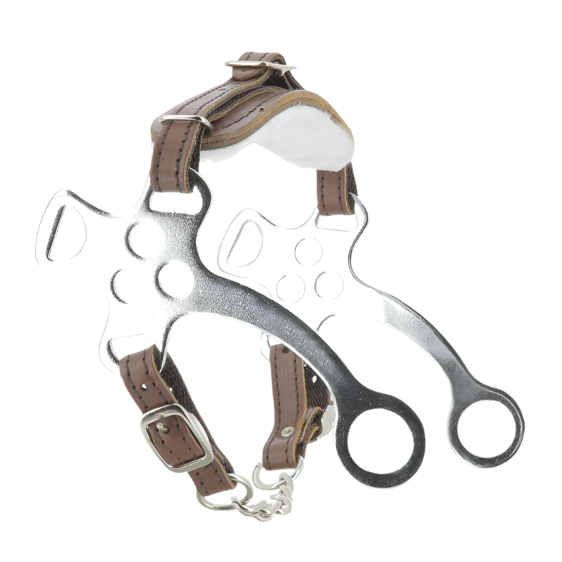 Metalab - Hackamore acier cuir marron | - Ohlala