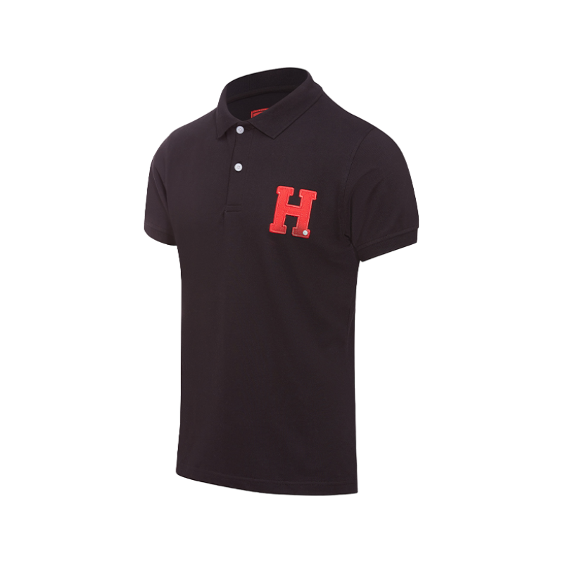 Hagg - Polo manches courtes homme noir/ rouge | - Ohlala