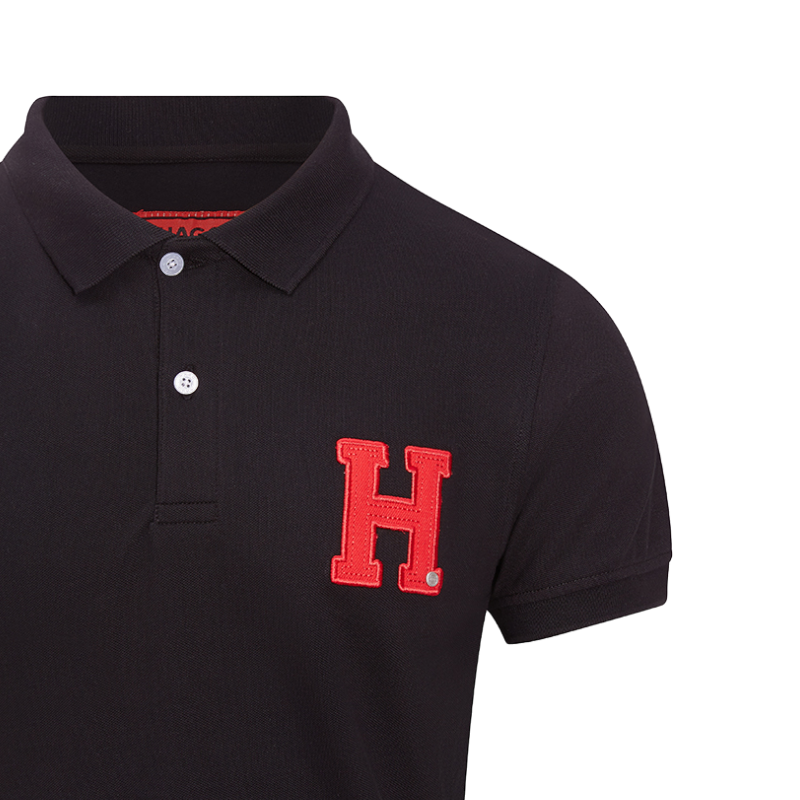 Hagg - Polo manches courtes homme noir/ rouge | - Ohlala