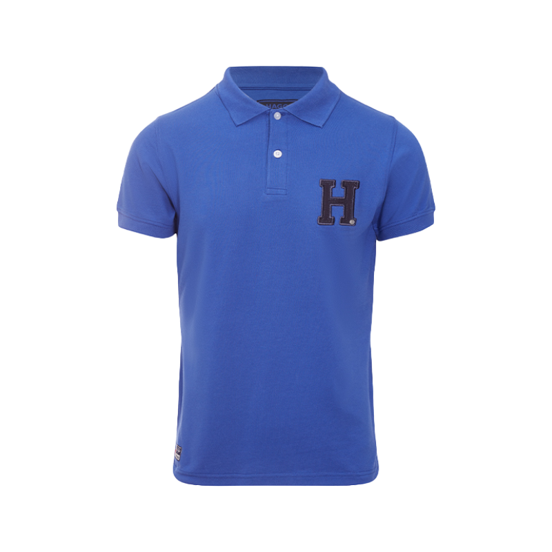 HAGG royal blue men's short-sleeved polo shirt OH DEAR