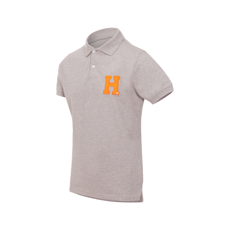 Hagg - Polo manches courtes homme gris/ orange | - Ohlala