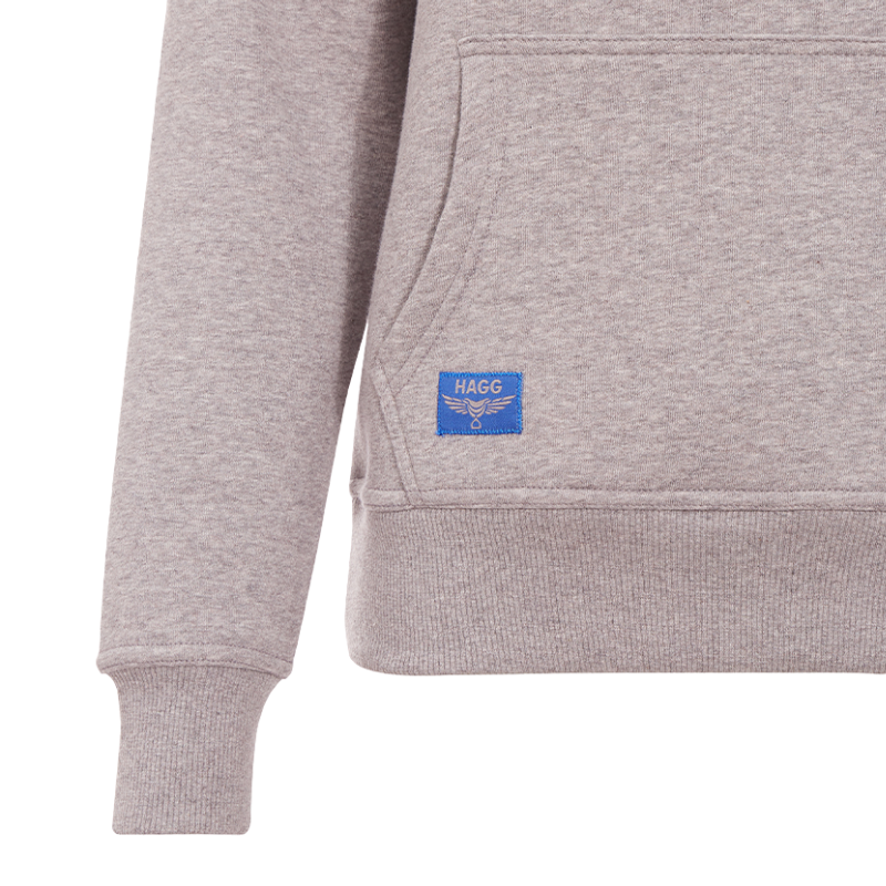 Hagg - Sweat à capuche femme gris/ bleu roi | - Ohlala