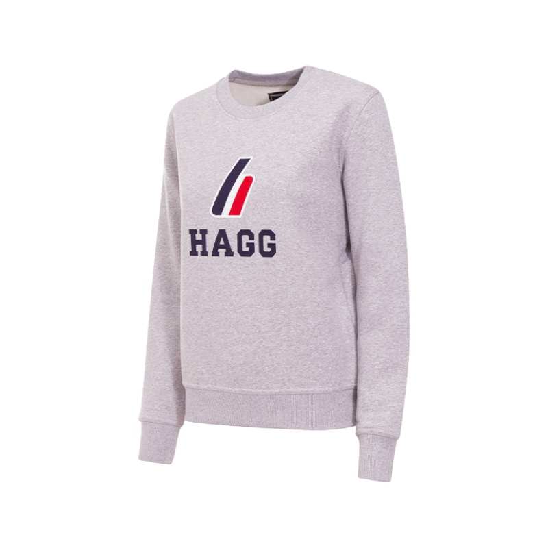 Hagg - Sweat col rond femme gris | - Ohlala