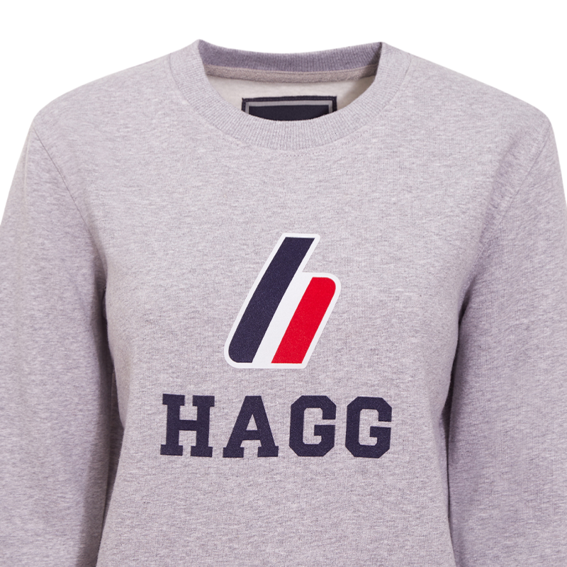 Hagg - Sweat col rond femme gris | - Ohlala