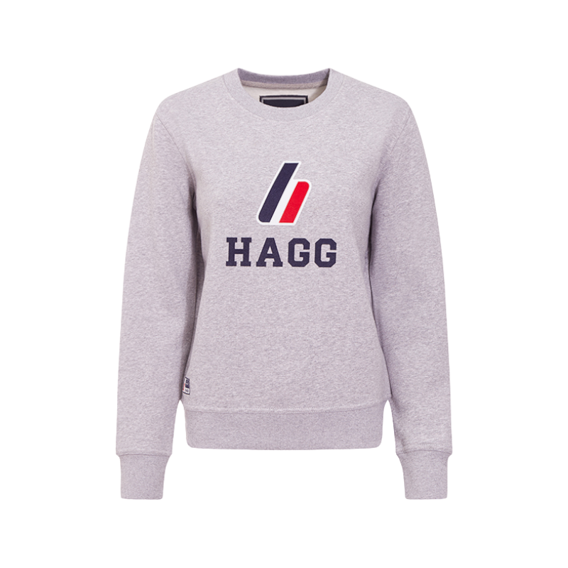 Hagg - Sweat col rond femme gris | - Ohlala
