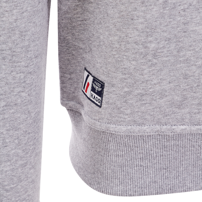 Hagg - Sweat col rond homme gris | - Ohlala