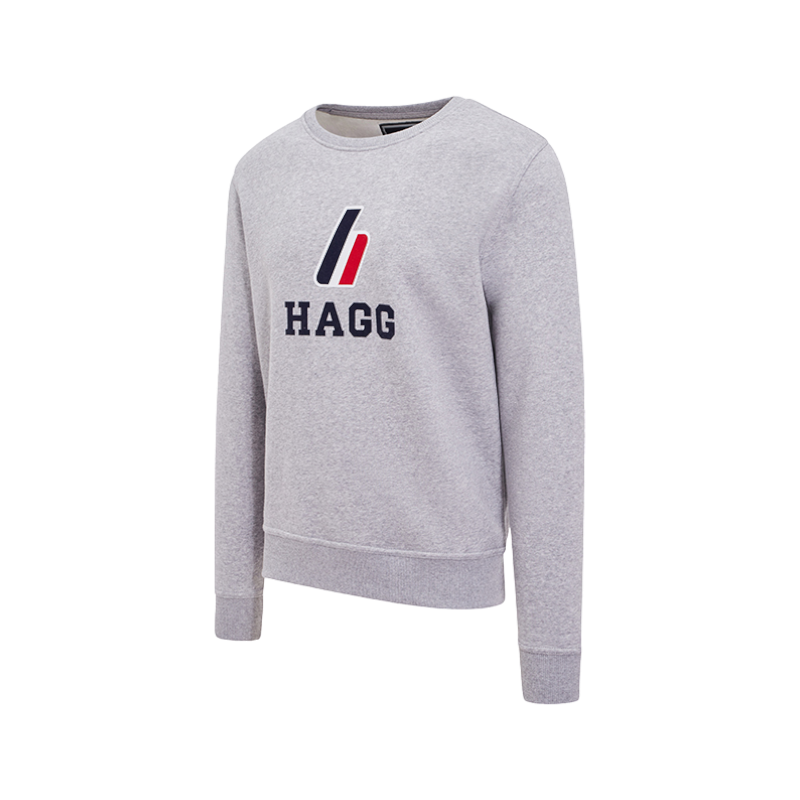 Hagg - Sweat col rond homme gris | - Ohlala