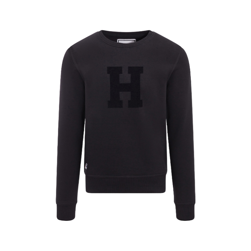Hagg - Sweat col rond homme noir | - Ohlala