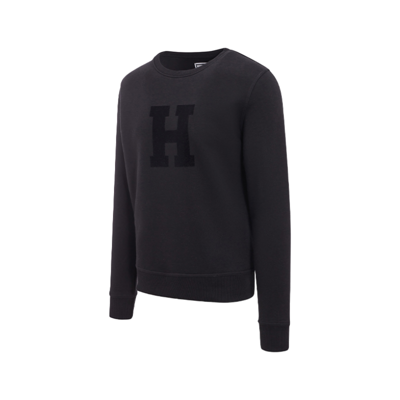 Hagg - Sweat col rond homme noir | - Ohlala