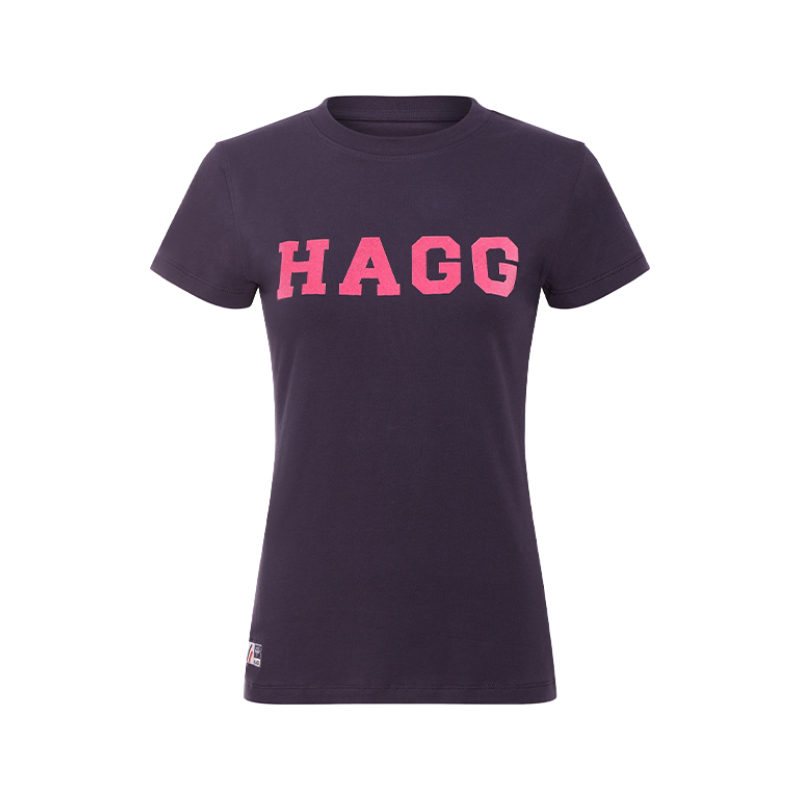 Hagg - T-shirt manches courtes femme marine/ fuchsia | - Ohlala