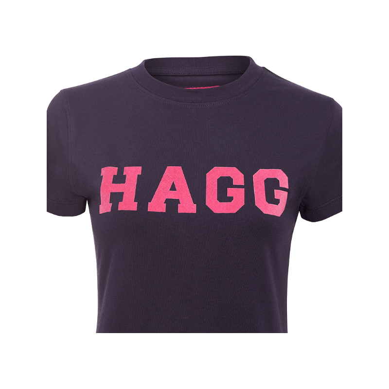 Hagg - T-shirt manches courtes femme marine/ fuchsia | - Ohlala