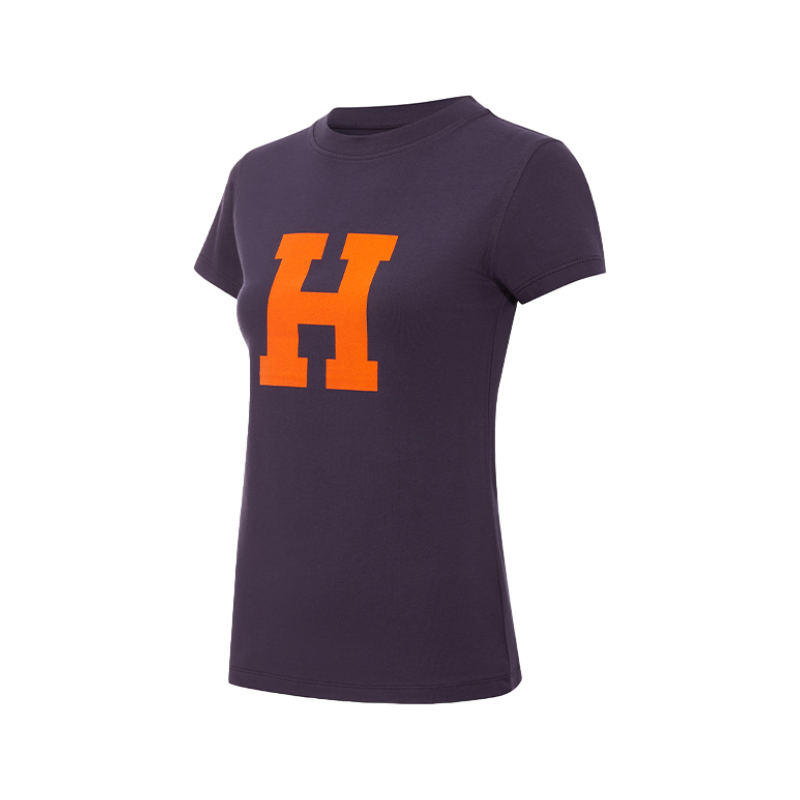 Hagg - T-shirt manches courtes femme marine/ orange | - Ohlala