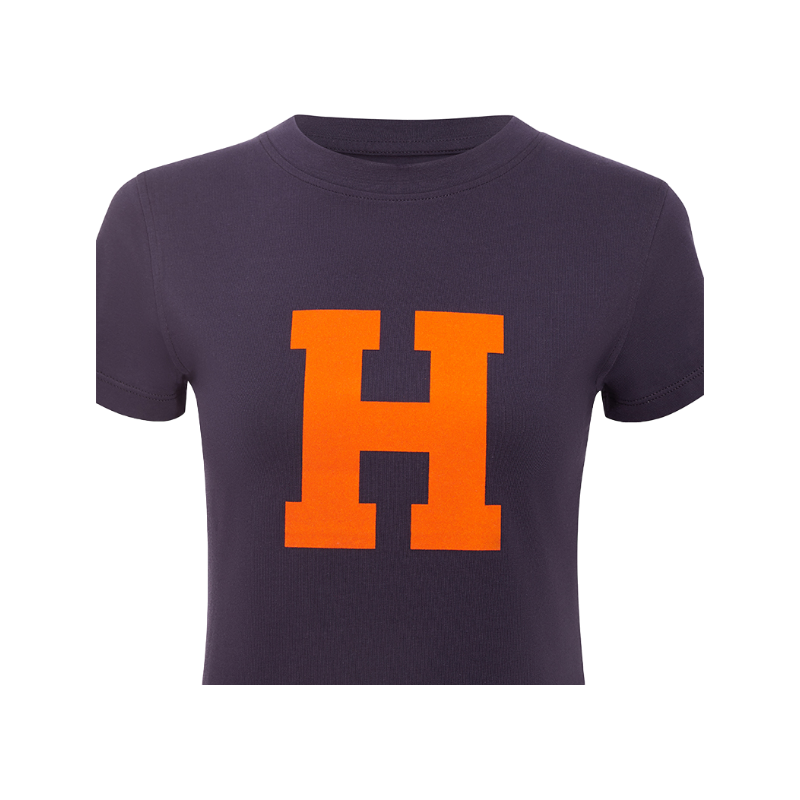 Hagg - T-shirt manches courtes femme marine/ orange | - Ohlala