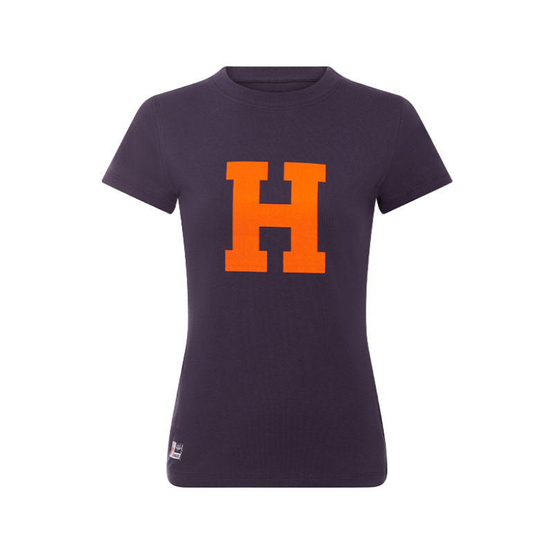 Hagg - T-shirt manches courtes femme marine/ orange | - Ohlala