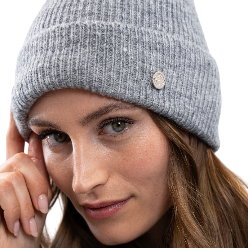 Harcour - Bonnet femme Anto gris chiné | - Ohlala