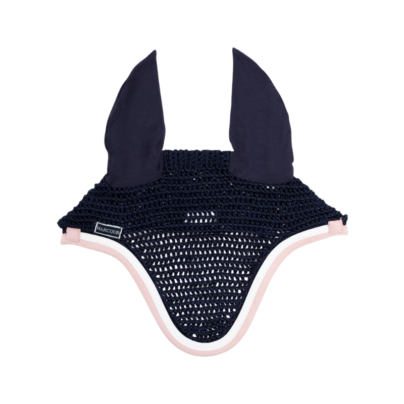 Harcour - Bonnet pour chevaux Feeby marine/ pivoine | - Ohlala