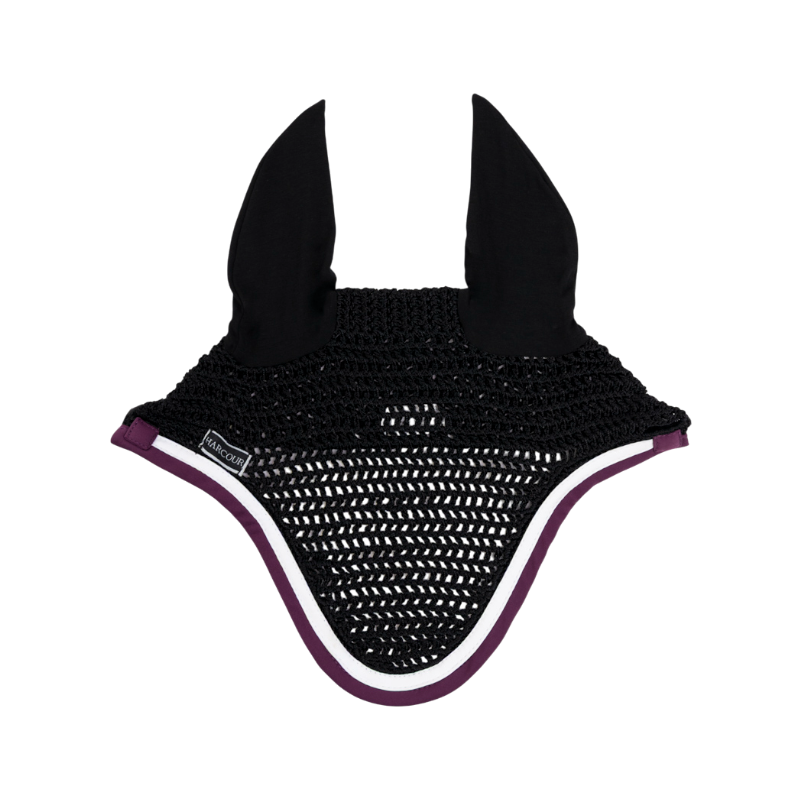 Harcour - Bonnet pour chevaux Feeby noir/ figue | - Ohlala