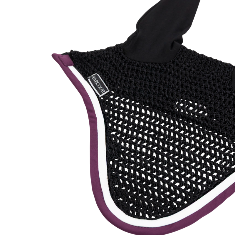 Harcour - Bonnet pour chevaux Feeby noir/ figue | - Ohlala