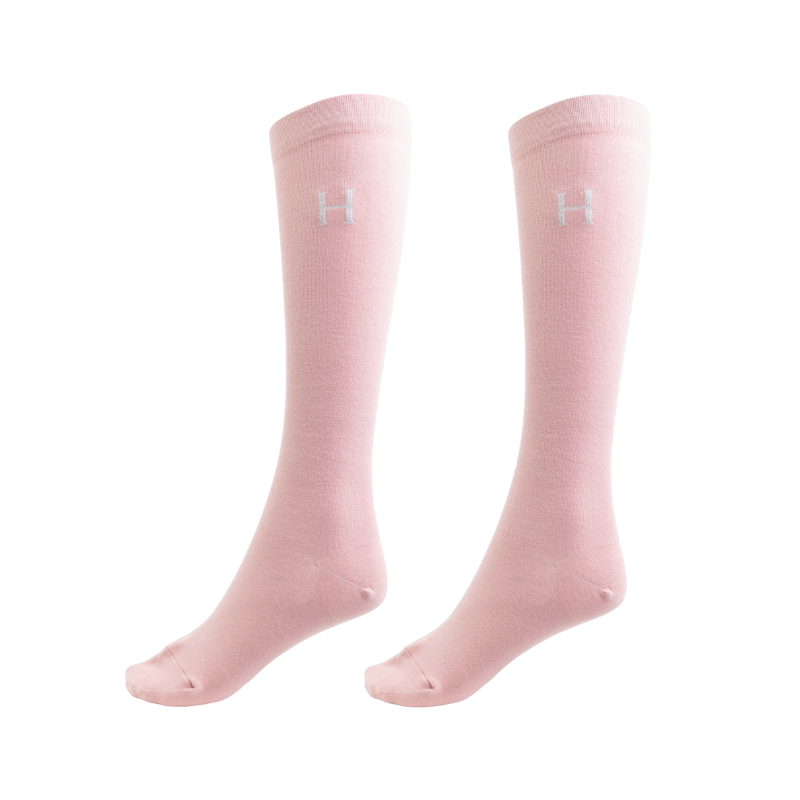 Harcour - Chaussettes d'équitation Aiko marine/ pivoine/ tartan (x3) | - Ohlala