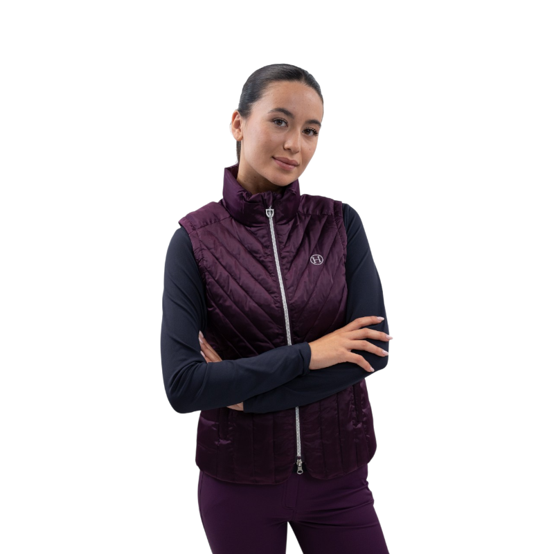 Harcour - Doudoune sans manches femme Agnes figue | - Ohlala