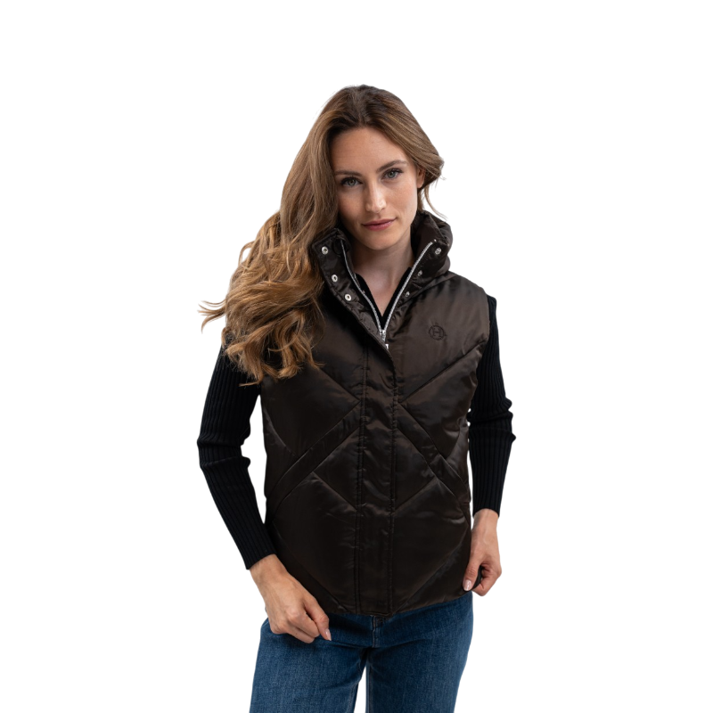 Harcour - Doudoune sans manches femme Auxane cacao | - Ohlala