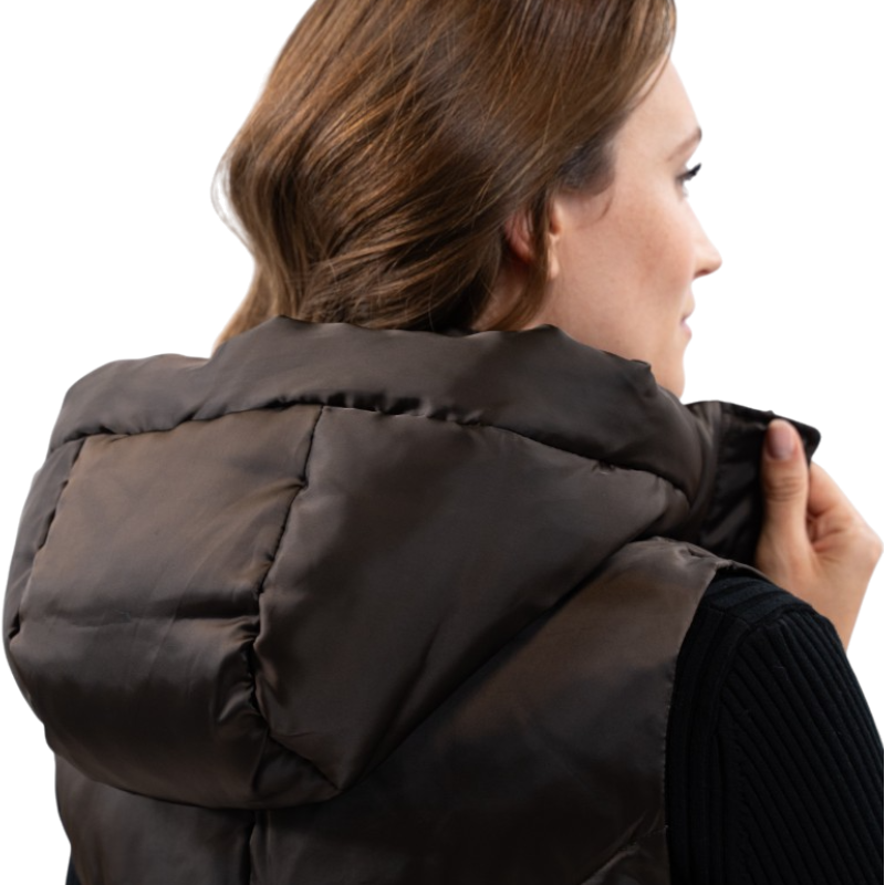 Harcour - Doudoune sans manches femme Auxane cacao | - Ohlala