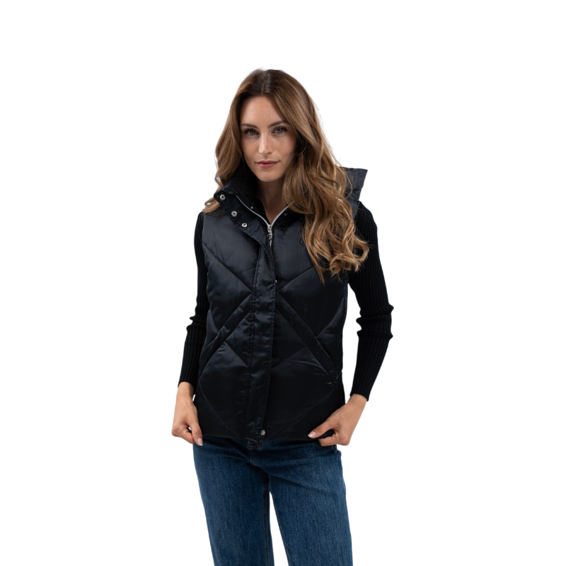 Harcour - Doudoune sans manches femme Auxane noir | - Ohlala