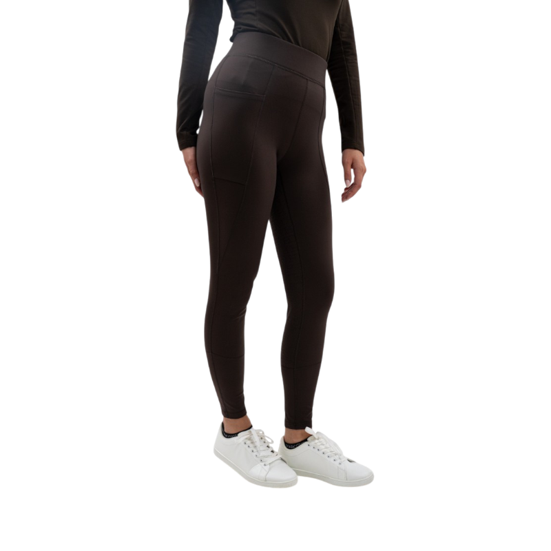 Harcour - Legging d'équitation polaire femme Anaelle cacao | - Ohlala