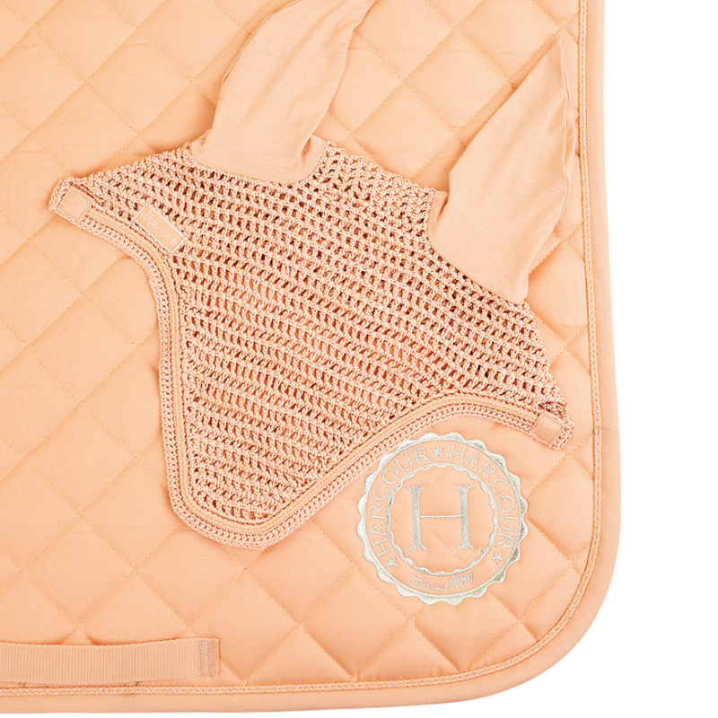 Harcour - Pack tapis de dressage Sunny et bonnet Funny abricot/ light gold | - Ohlala