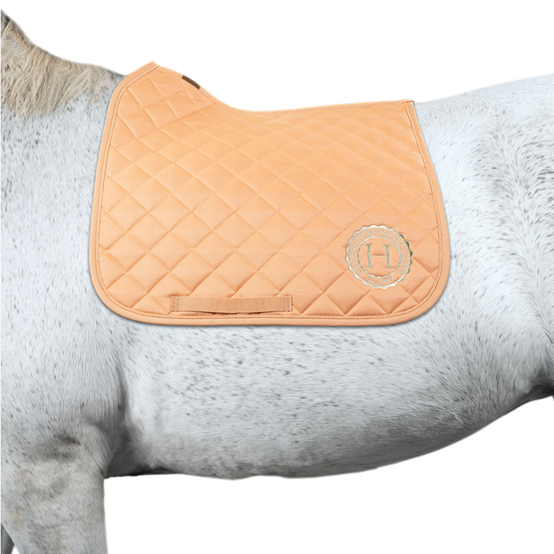 Harcour - Pack tapis de dressage Sunny et bonnet Funny abricot/ light gold | - Ohlala