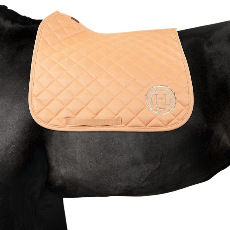 Harcour - Pack tapis de dressage Sunny et bonnet Funny abricot/ light gold | - Ohlala