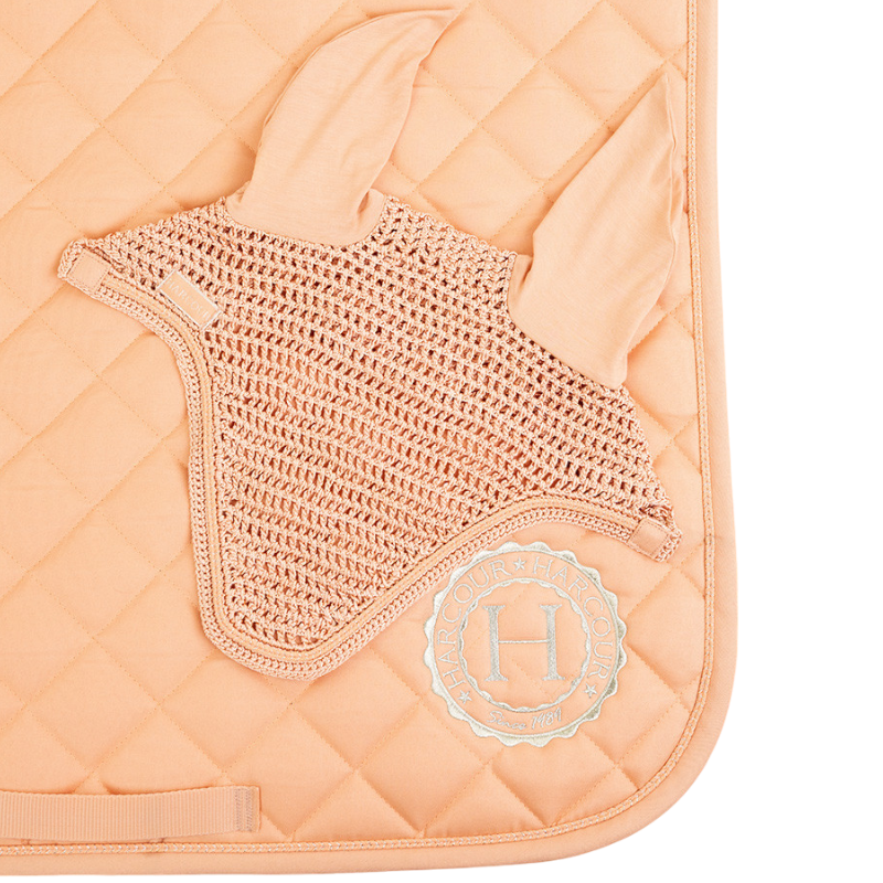 Harcour - Pack tapis de selle Sunny et bonnet Funny abricot/ light gold | - Ohlala