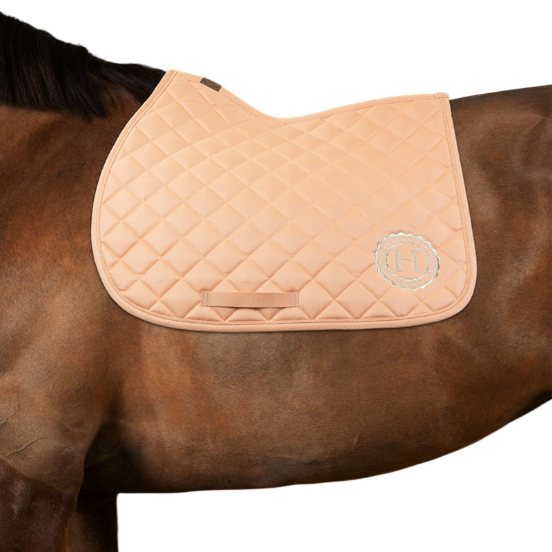 Harcour - Pack tapis de selle Sunny et bonnet Funny abricot/ light gold | - Ohlala