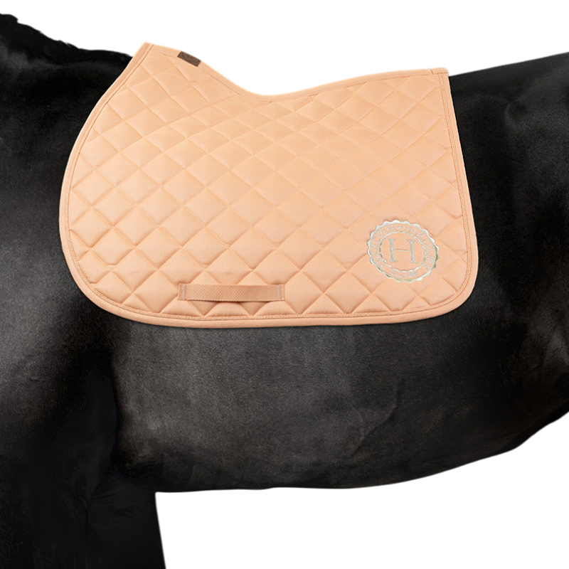 Harcour - Pack tapis de selle Sunny et bonnet Funny abricot/ light gold | - Ohlala