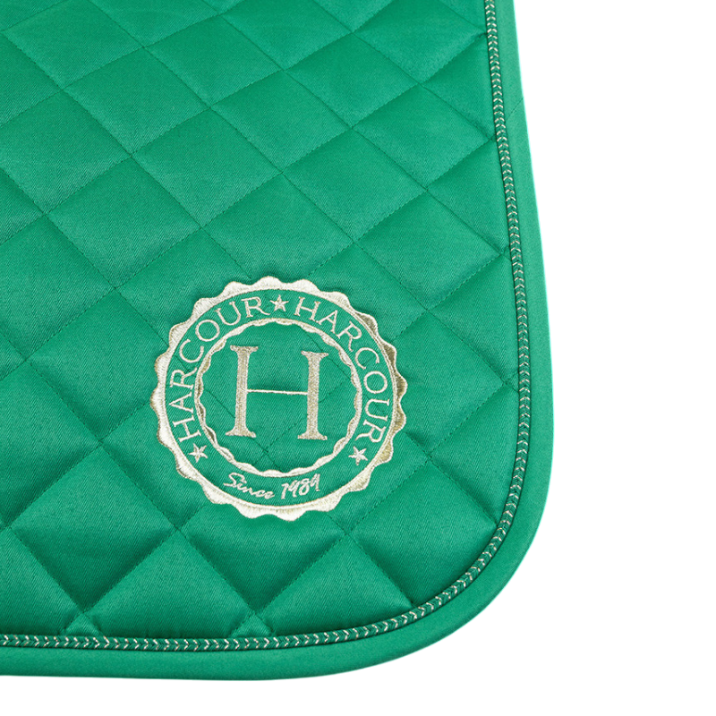 Harcour - Pack tapis de selle Sunny et bonnet Funny vert/ light gold | - Ohlala