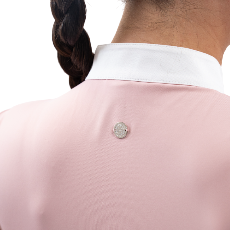 Harcour - Polo de concours manches longues femme Stella pivoine | - Ohlala