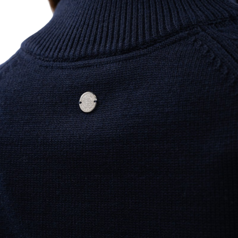 Harcour - Pull col montant femme Alice marine | - Ohlala