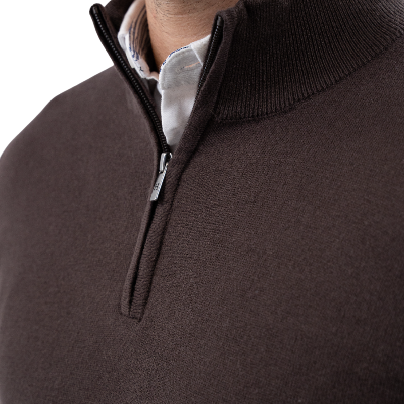 Harcour - Pull manches longues homme Parmo cacao | - Ohlala