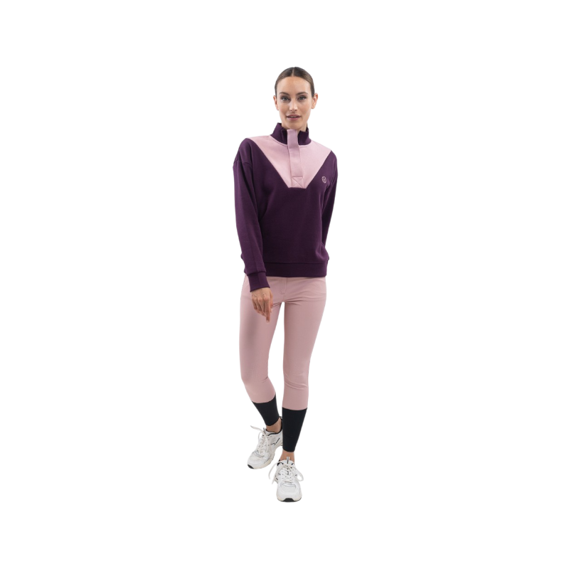 Harcour - Sweat col montant femme Ambre figue/ pivoine | - Ohlala