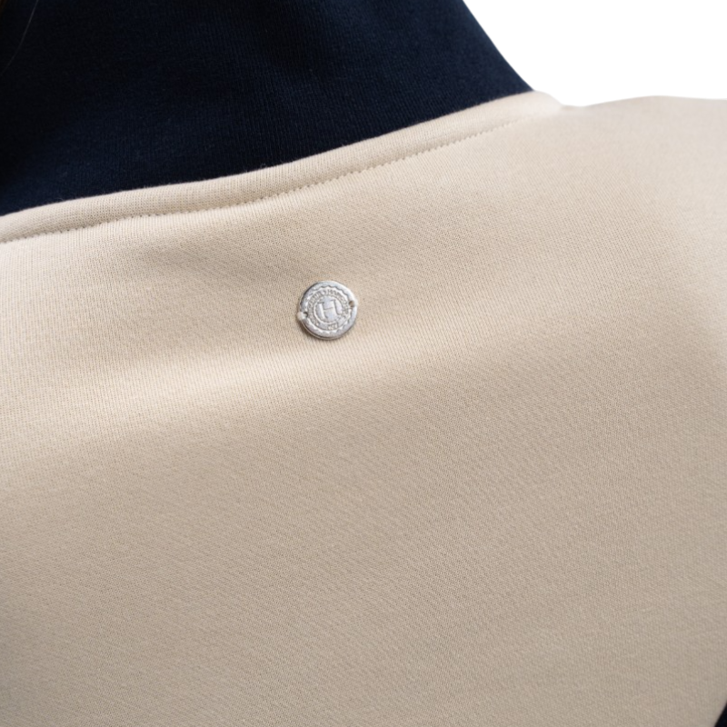 Harcour - Sweat col montant femme Ambre marine/ dune | - Ohlala