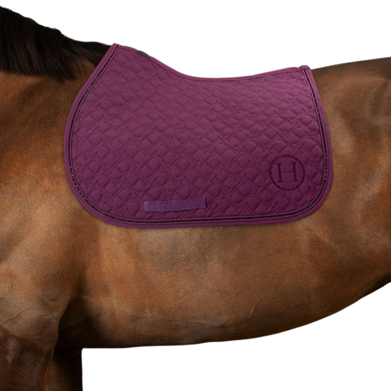 Harcour - Tapis de selle Saphir figue | - Ohlala